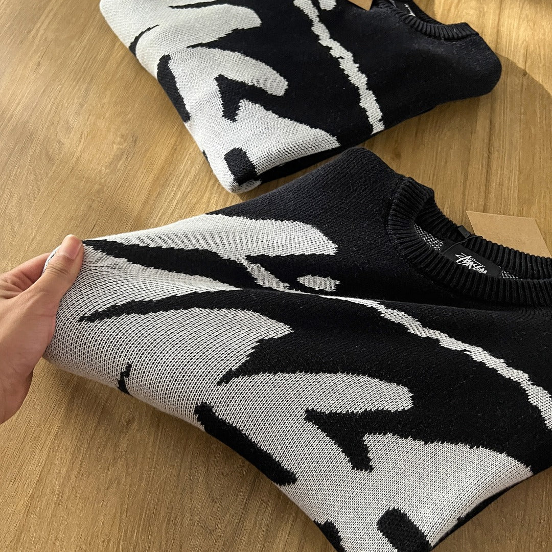 Stussy Black/White Sweater