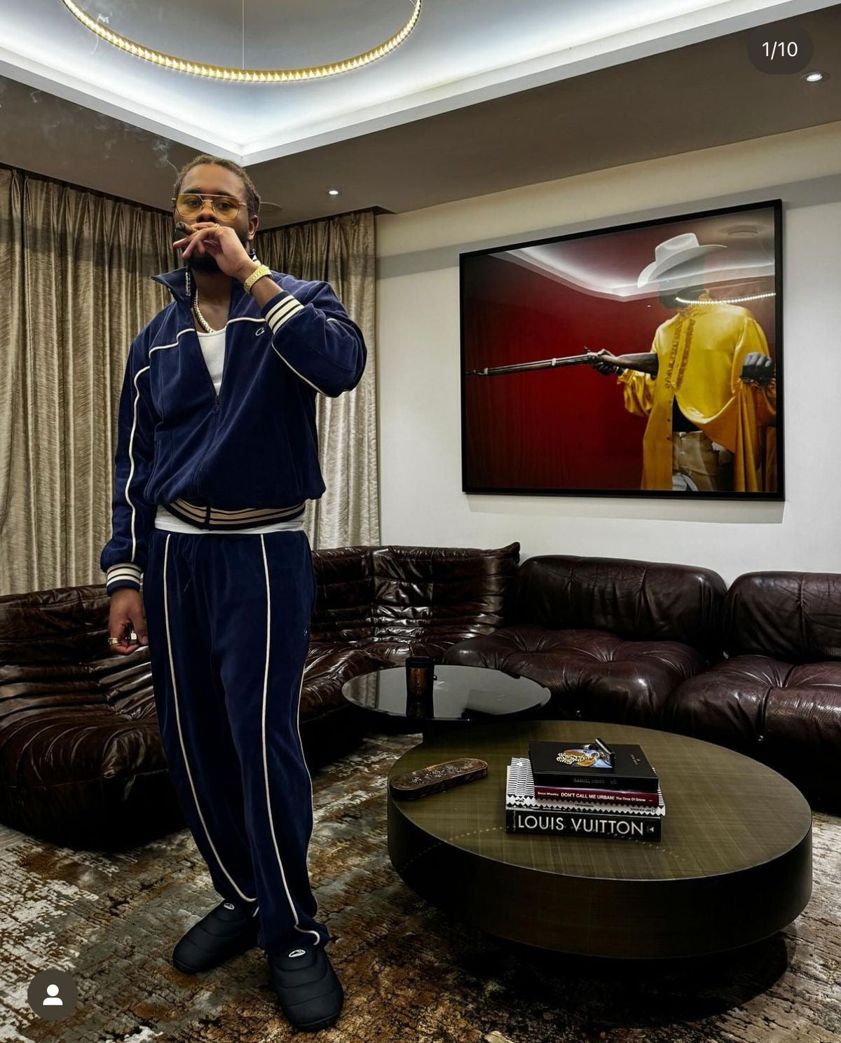 Corteiz Velour Amg Set Blue