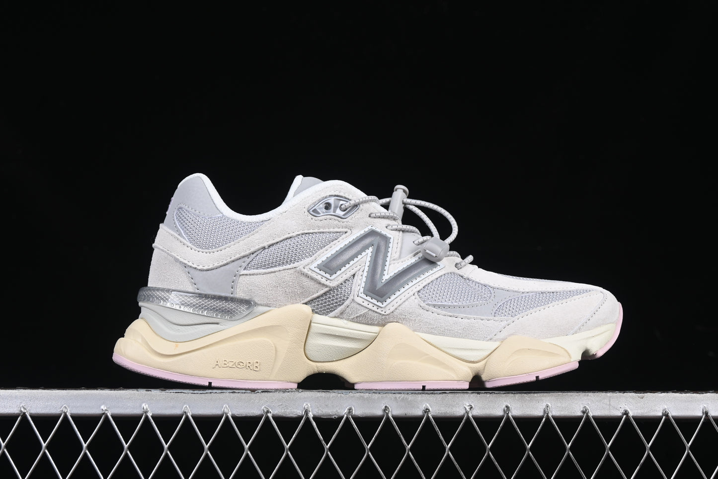 New Balance 9060 Grey with Pink Sole