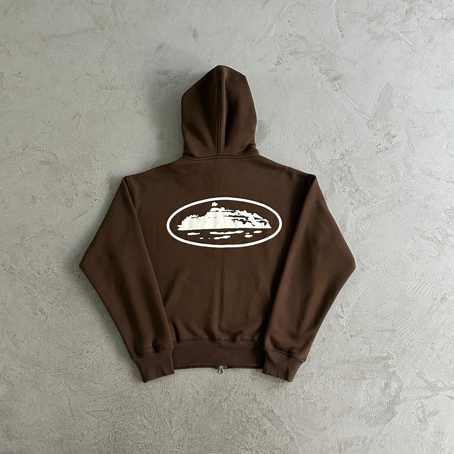 Corteiz Island Puff Print Set Brown Tracksuit