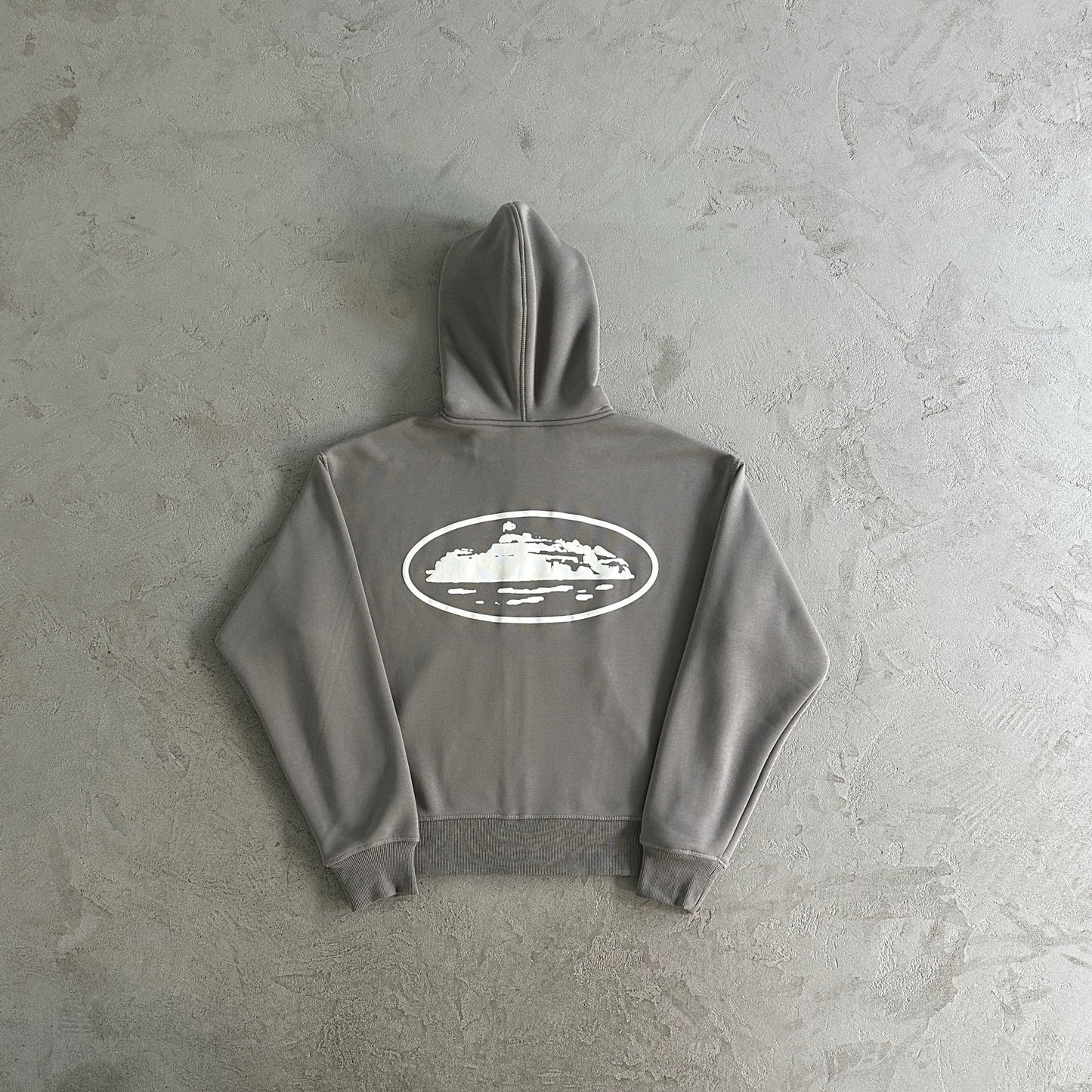 Corteiz Island Puff Print Set Grey Tracksuit