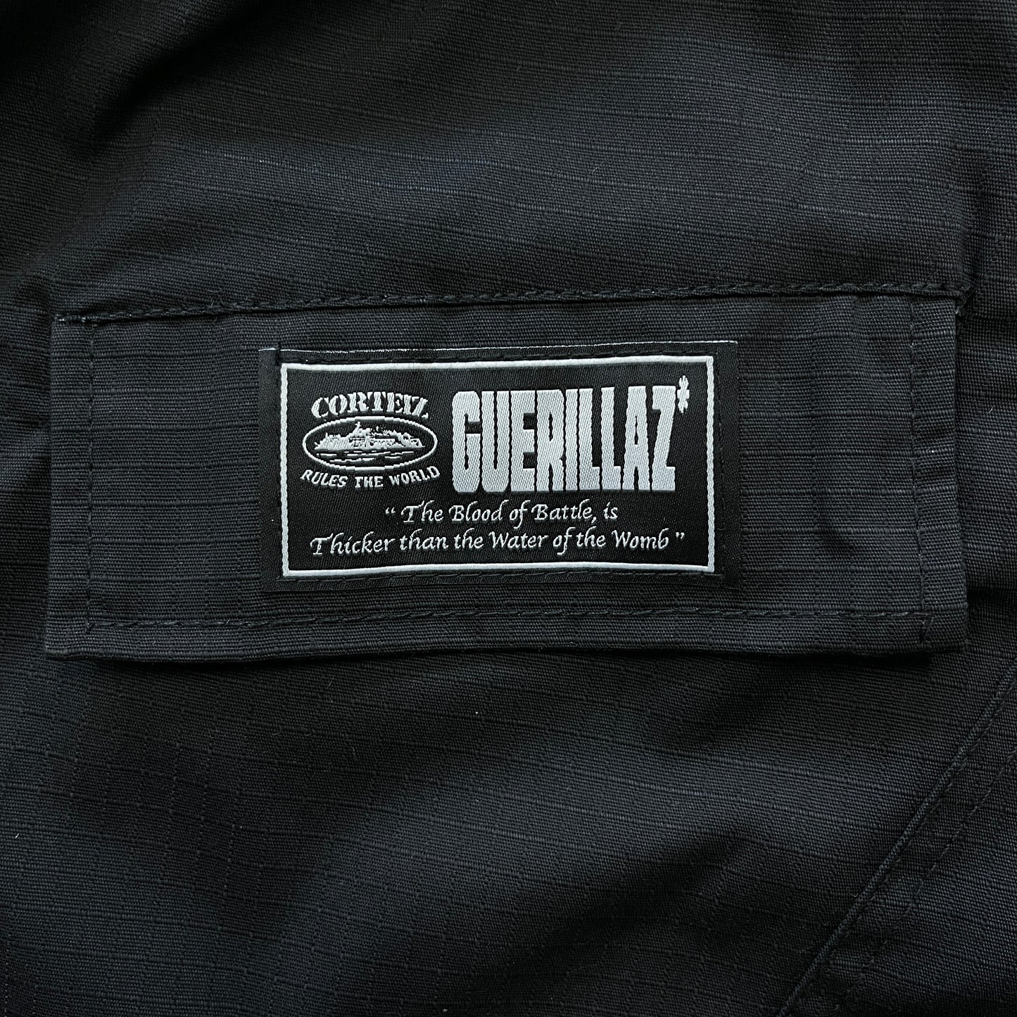 Corteiz Island Cargo Baggy Black/Black