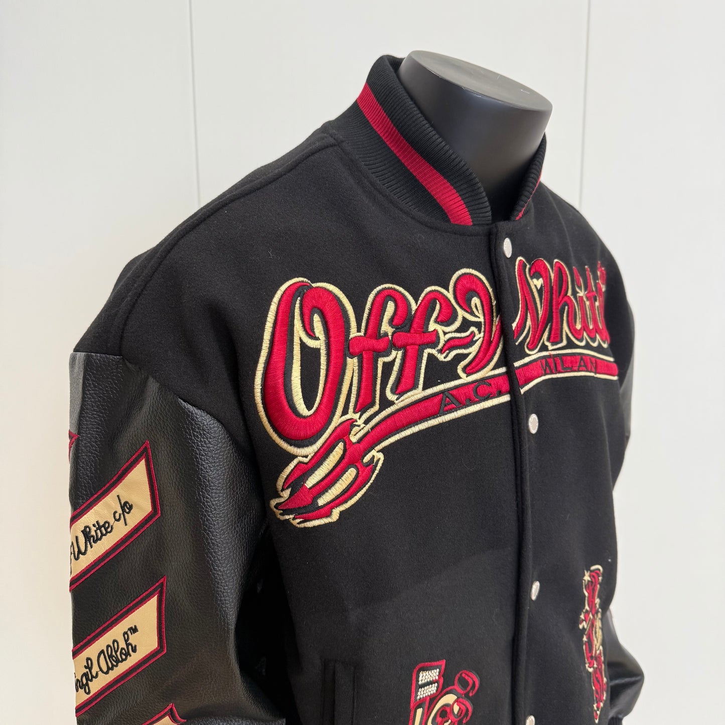 Off-White x AC Milan Varsity Jacket