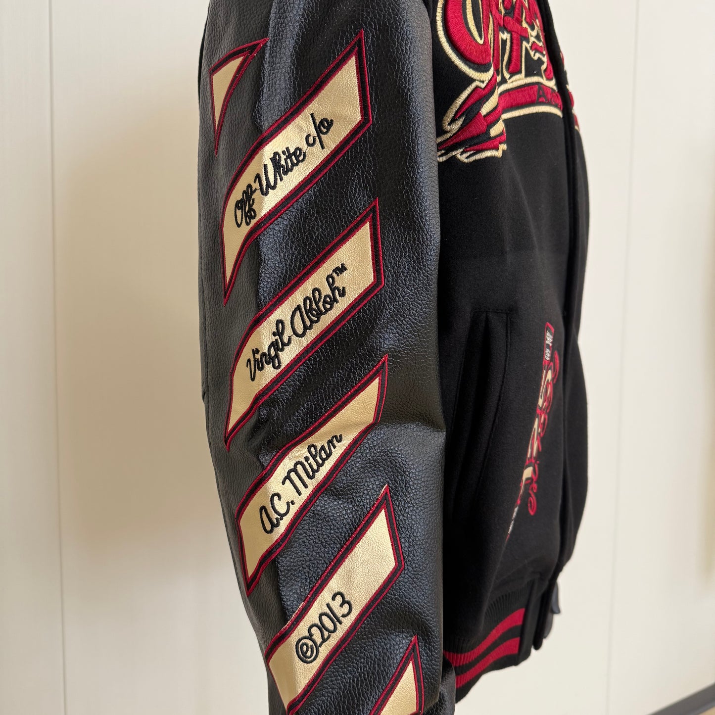 Off-White x AC Milan Varsity Jacket