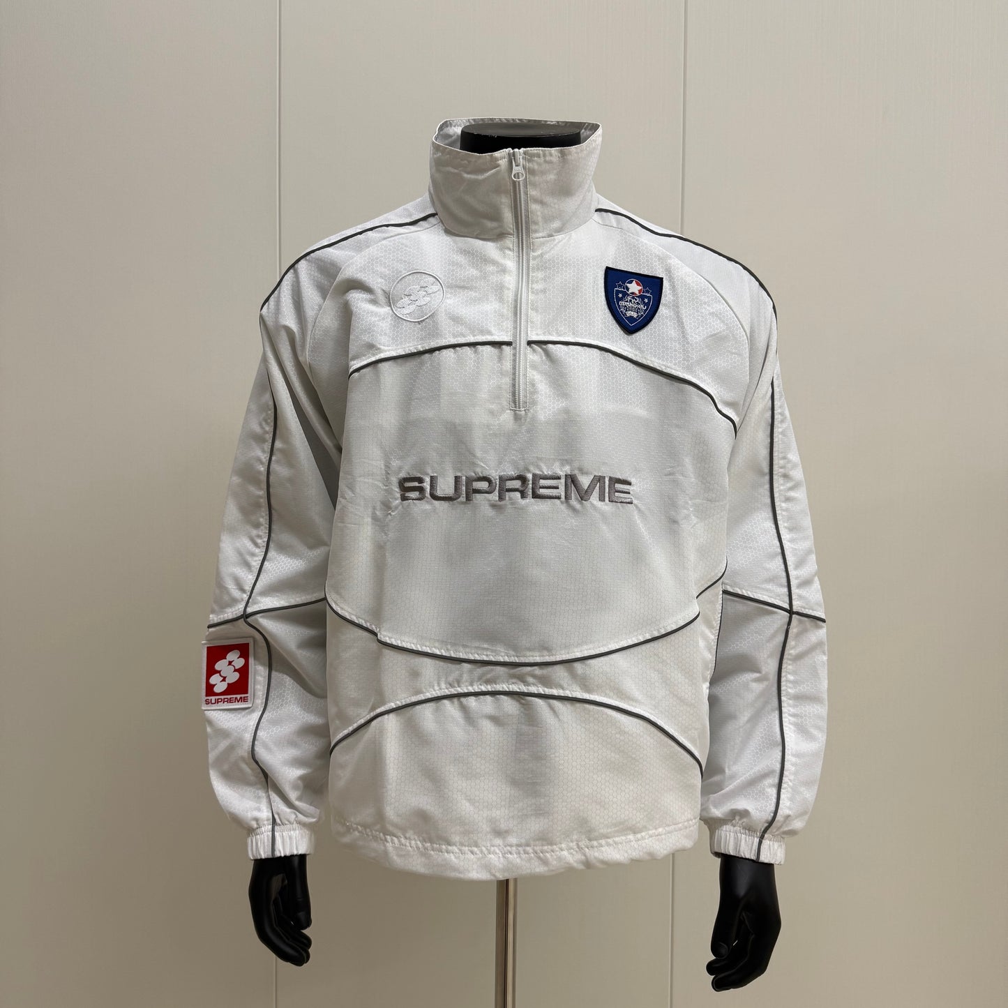 Supreme Reflective Piping Tracksuit White