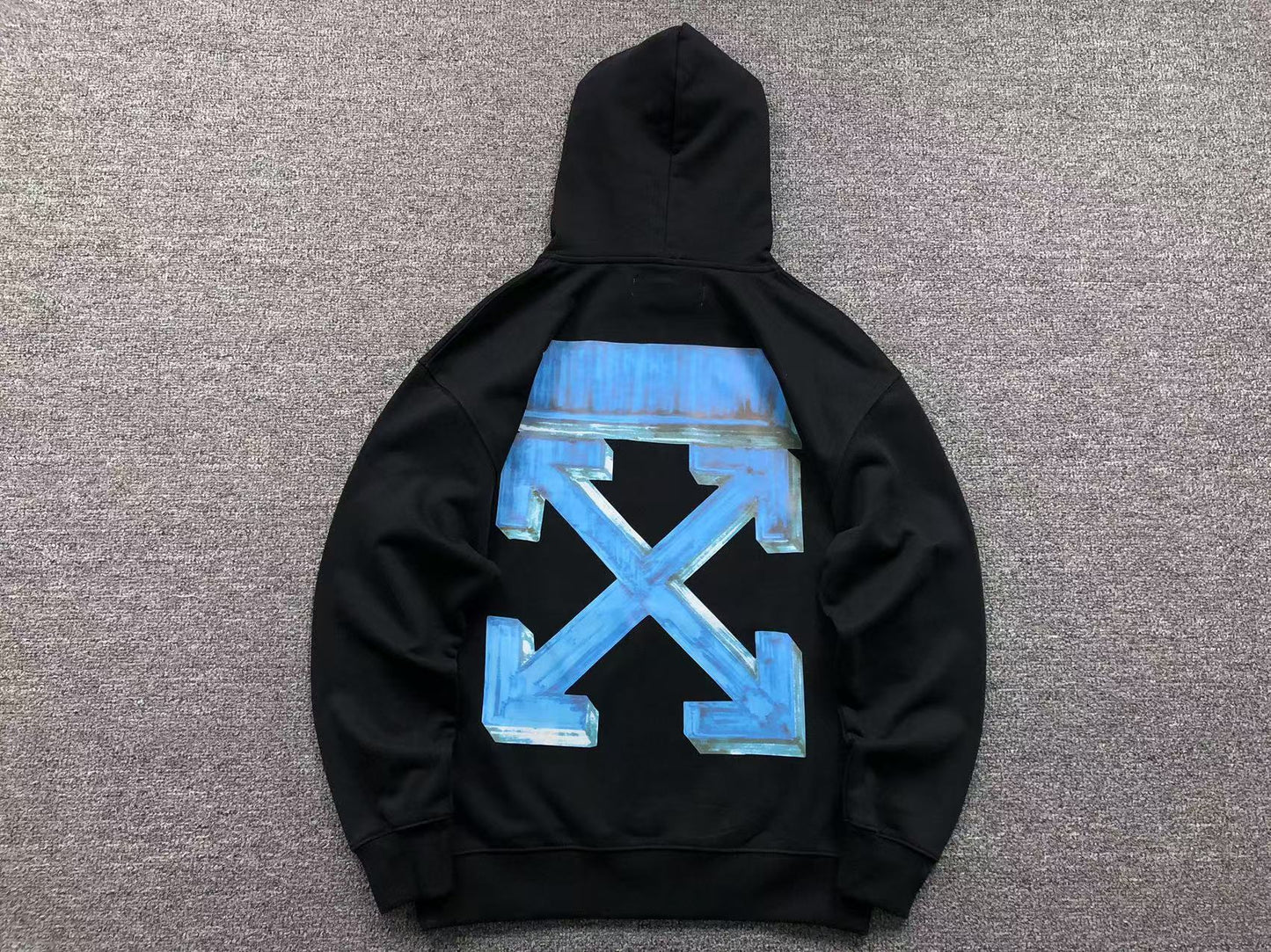 Off-white Hoodie Blue Logo