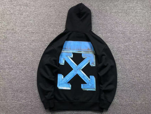 Off-white Hoodie Blue Logo
