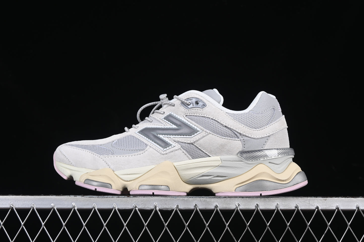New Balance 9060 Grey with Pink Sole