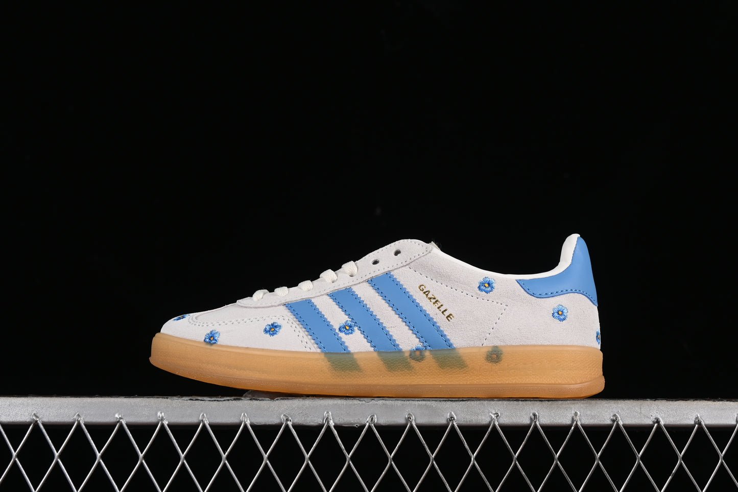 Adidas Gazelle Light Grey/Blue Flowers