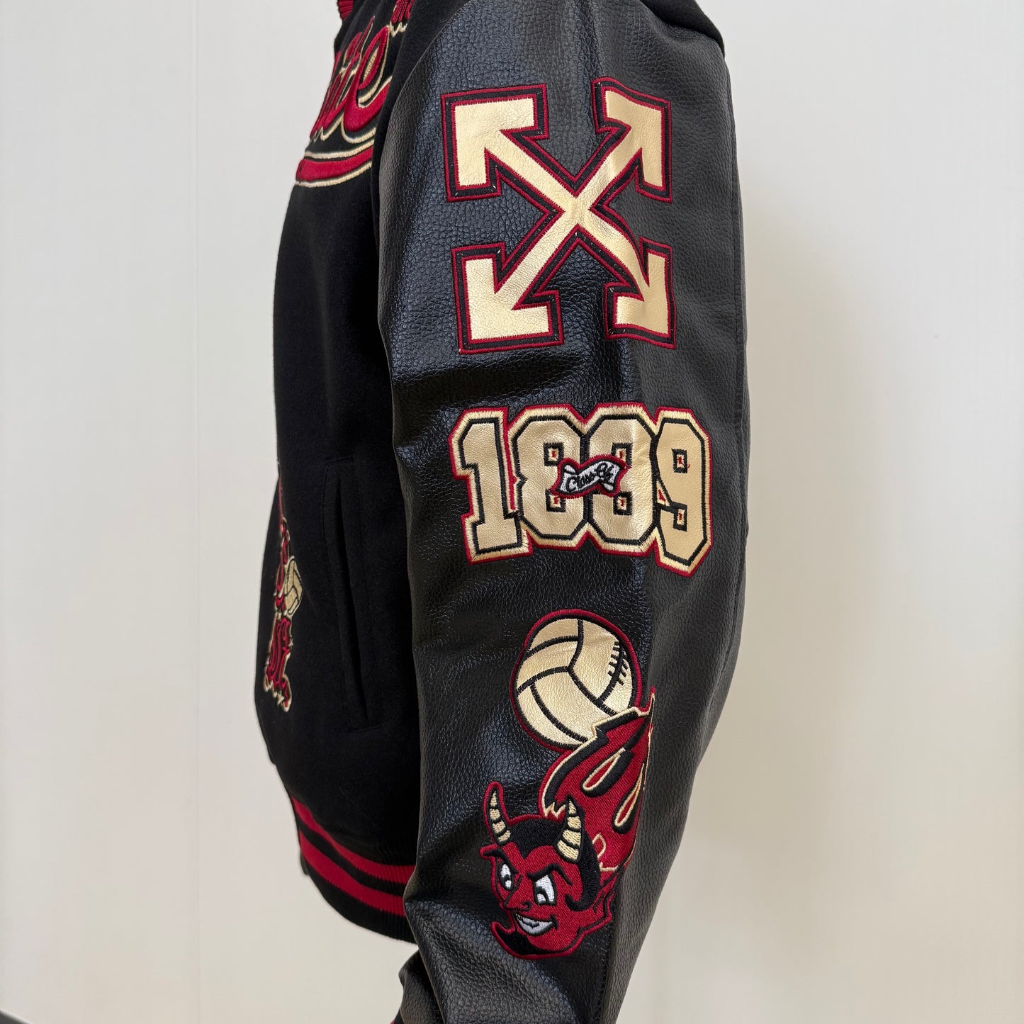 Off-White x AC Milan Varsity Jacket