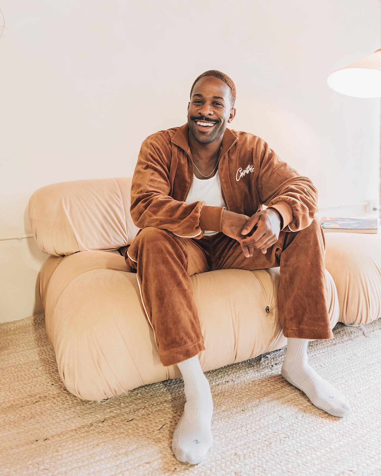 Corteiz Velour Brown Set Tracksuit