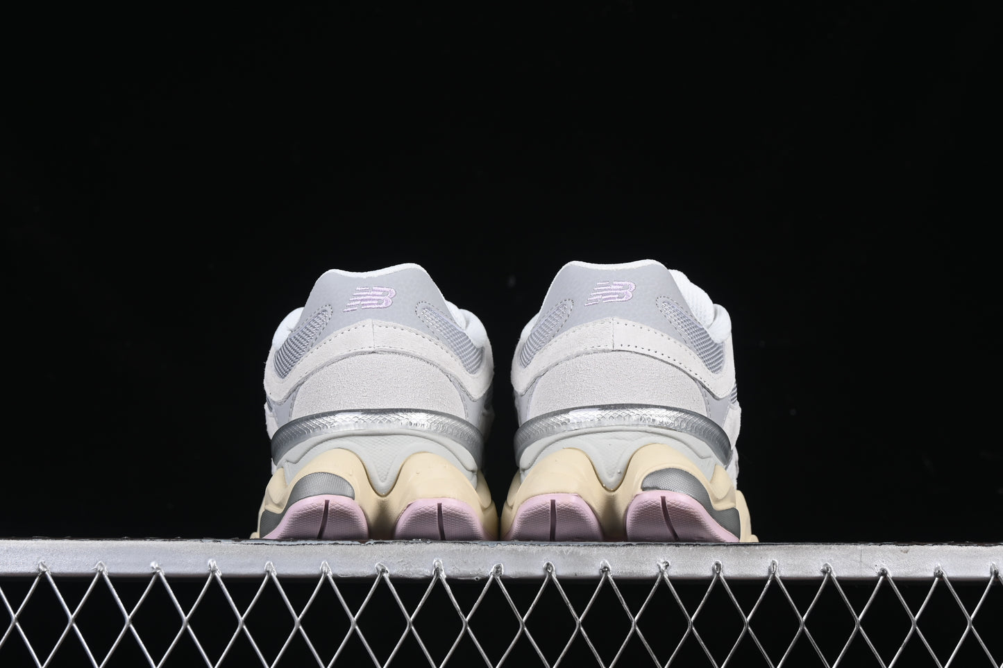New Balance 9060 Grey with Pink Sole