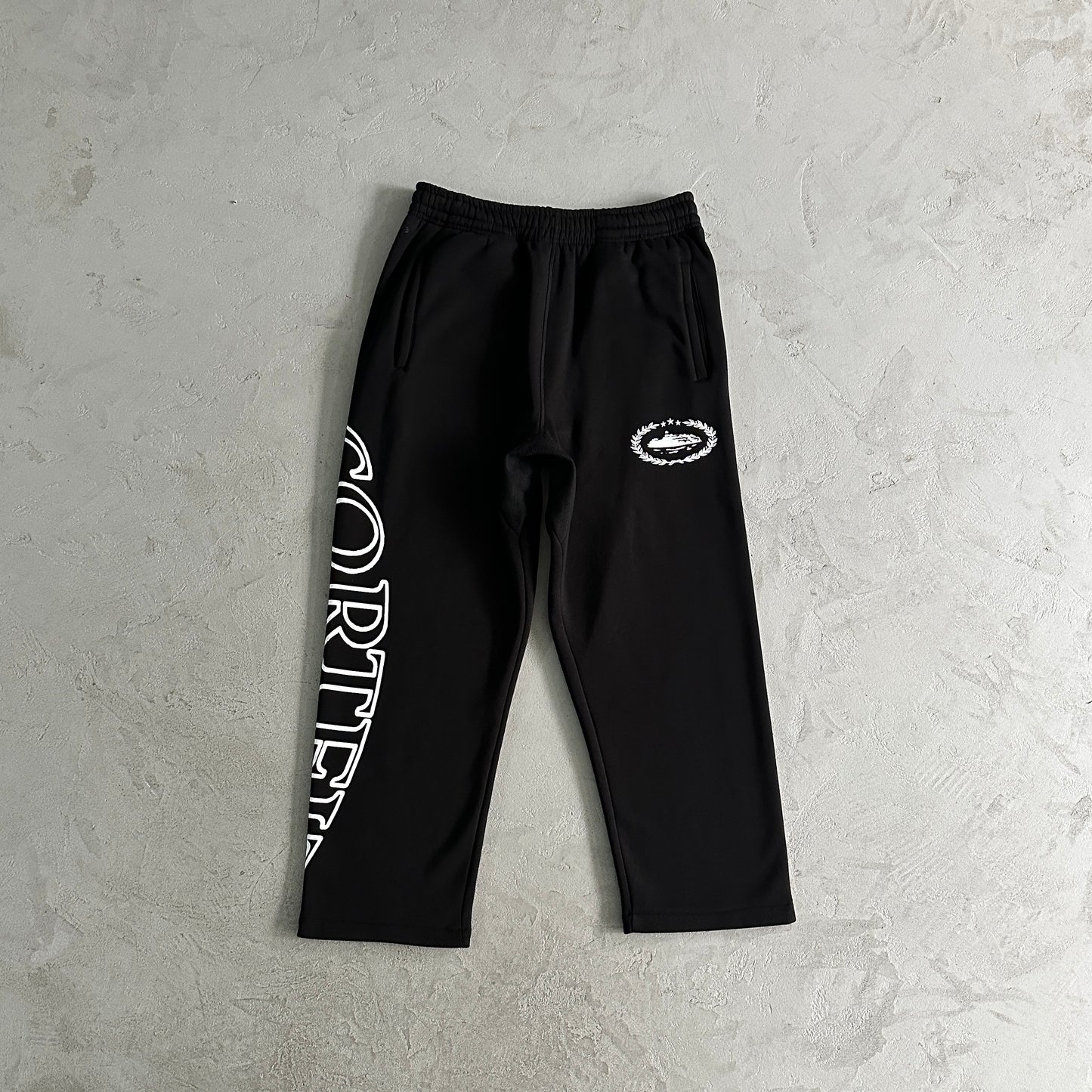 Corteiz Island Puff Print Set Black Tracksuit