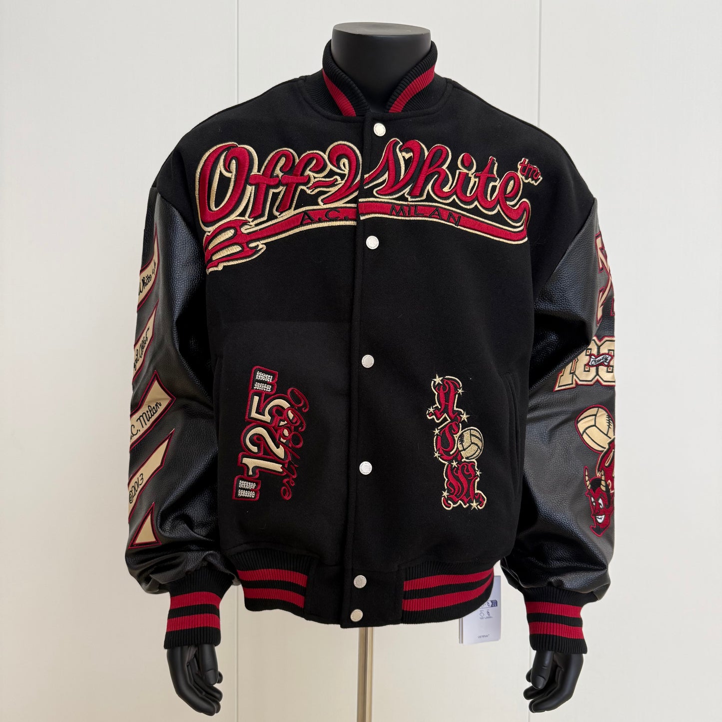 Off-White x AC Milan Varsity Jacket