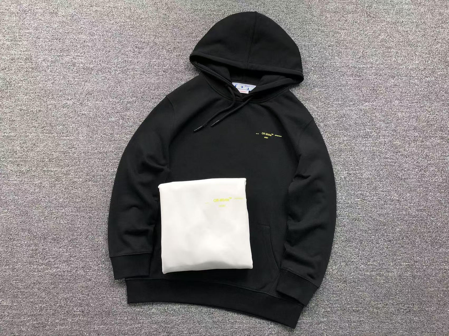 Off-white Hoodie Yellow Logo